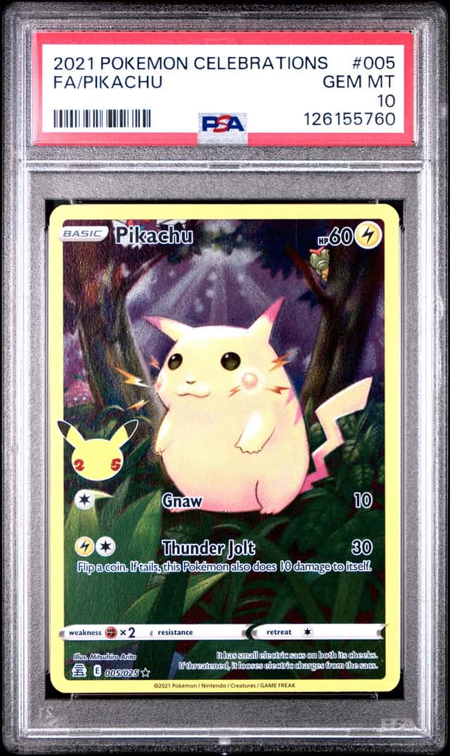 2021 POKEMON CELEBRATIONS #005 FULL ART/PIKACHU PSA 10