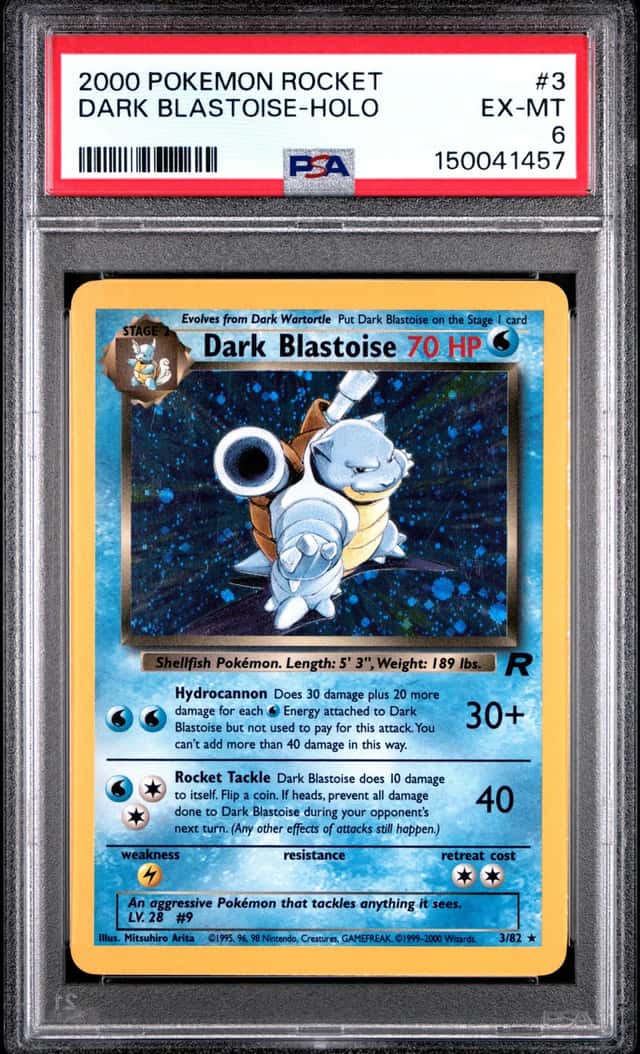 2000 POKEMON ROCKET #3 DARK BLASTOISE-HOLO PSA 6