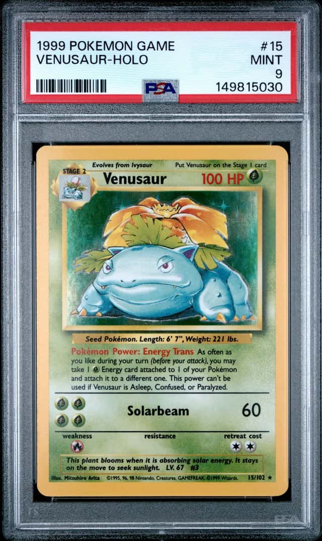 Venusaur *PSA 9* Holo *Base Set #15 *1999* Vintage* Pokemon