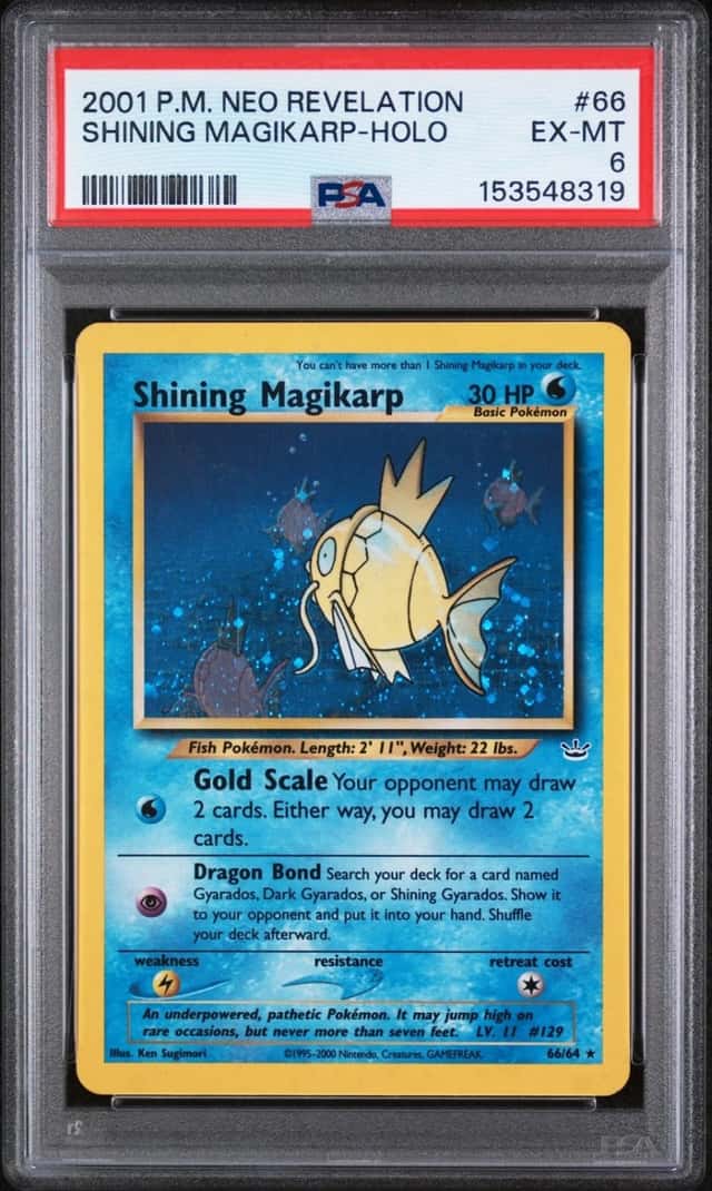 2001 POKEMON NEO REVELATION #66 SHINING MAGIKARP-HOLO PSA 6