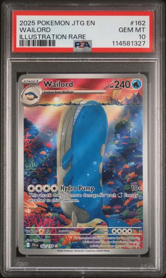 Pokemon Wailord Journey Together 162/159 Illustration Rare PSA 10 Gem Mint