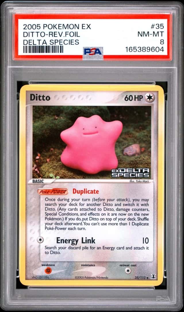 Pokemon Ditto Reverse Holo EX Delta Species 35/113 PSA 8