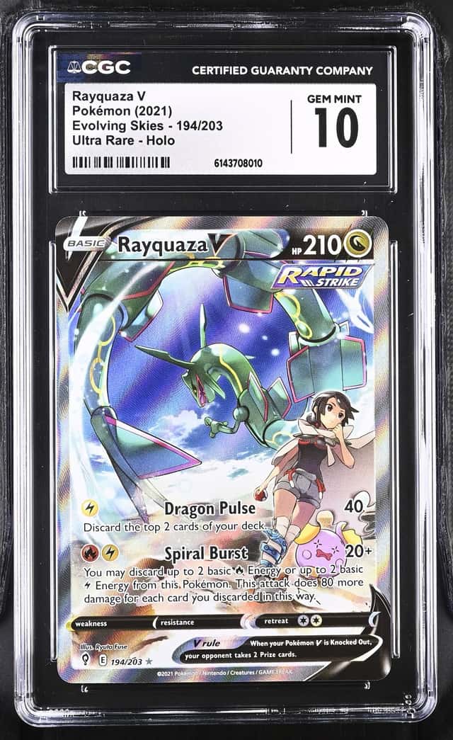 Pokemon Rayquaza V Evolving Skies 194/203 Full Alt Art CGC 10 Gem Mint