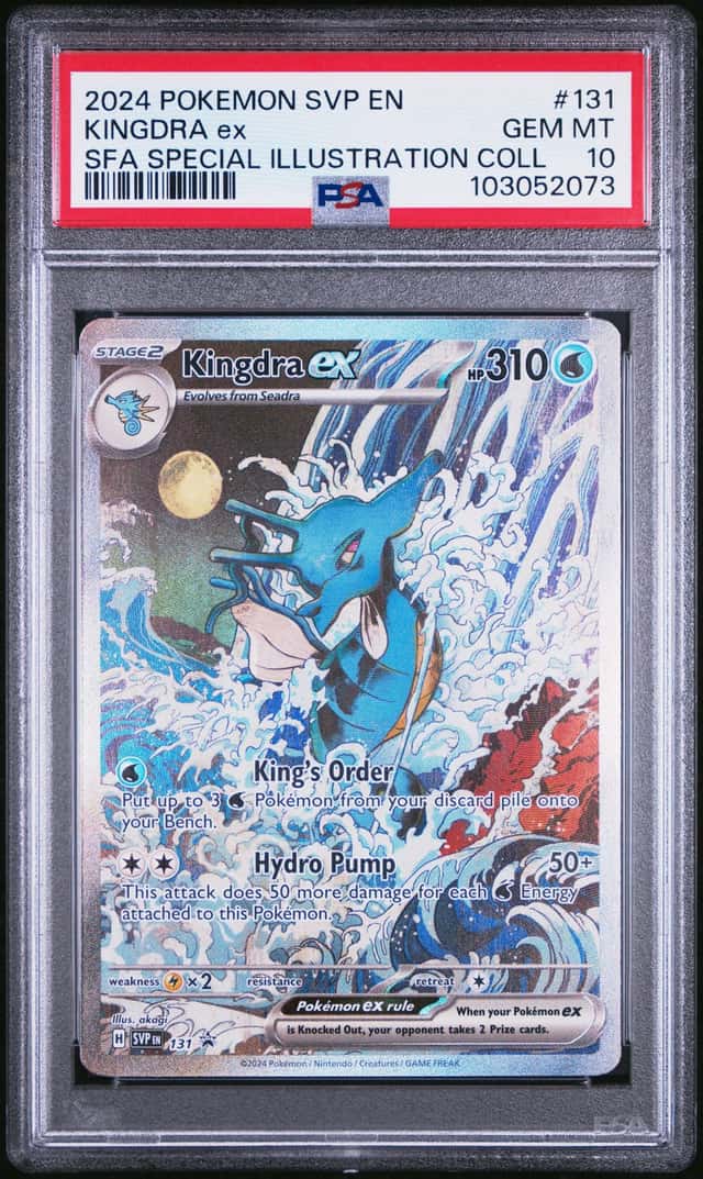 2024 POKEMON SVP EN-SV BLACK STAR PROMO #131 KINGDRA EX PSA 10