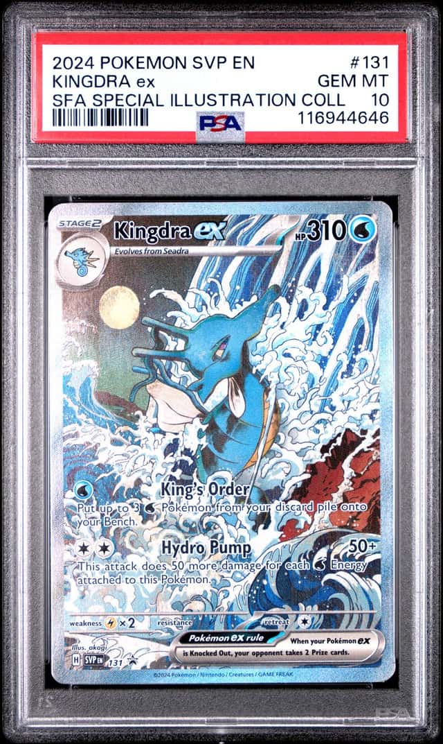2024 POKEMON SVP EN-SV BLACK STAR PROMO #131 KINGDRA EX PSA 10