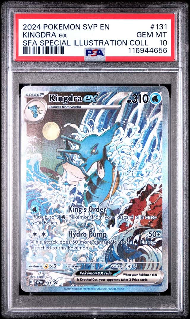 2024 POKEMON SVP EN-SV BLACK STAR PROMO #131 KINGDRA EX PSA 10