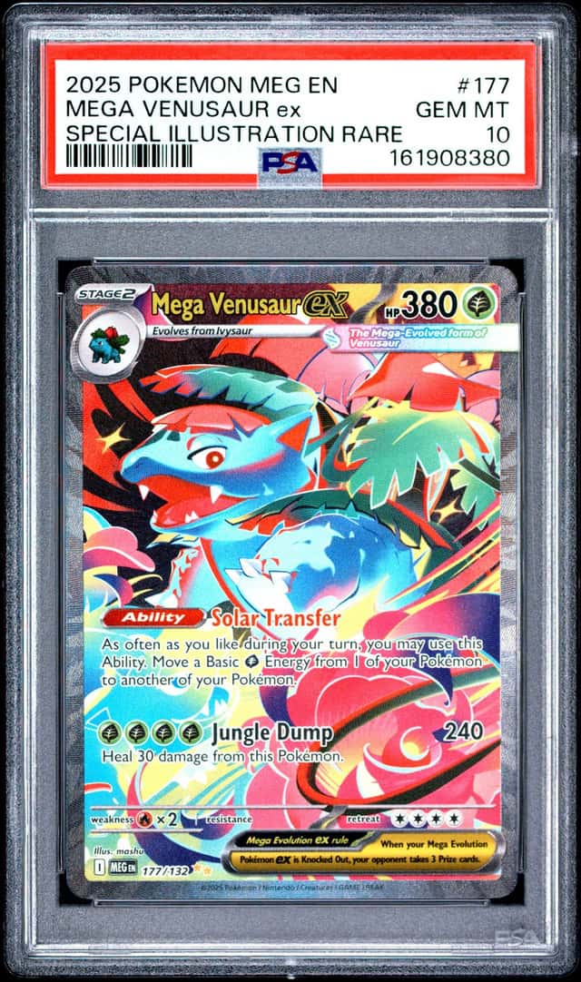 2025 Pokemon Venusaur ex Special Illustration Rare #177/132 PSA 10 GEM MINT