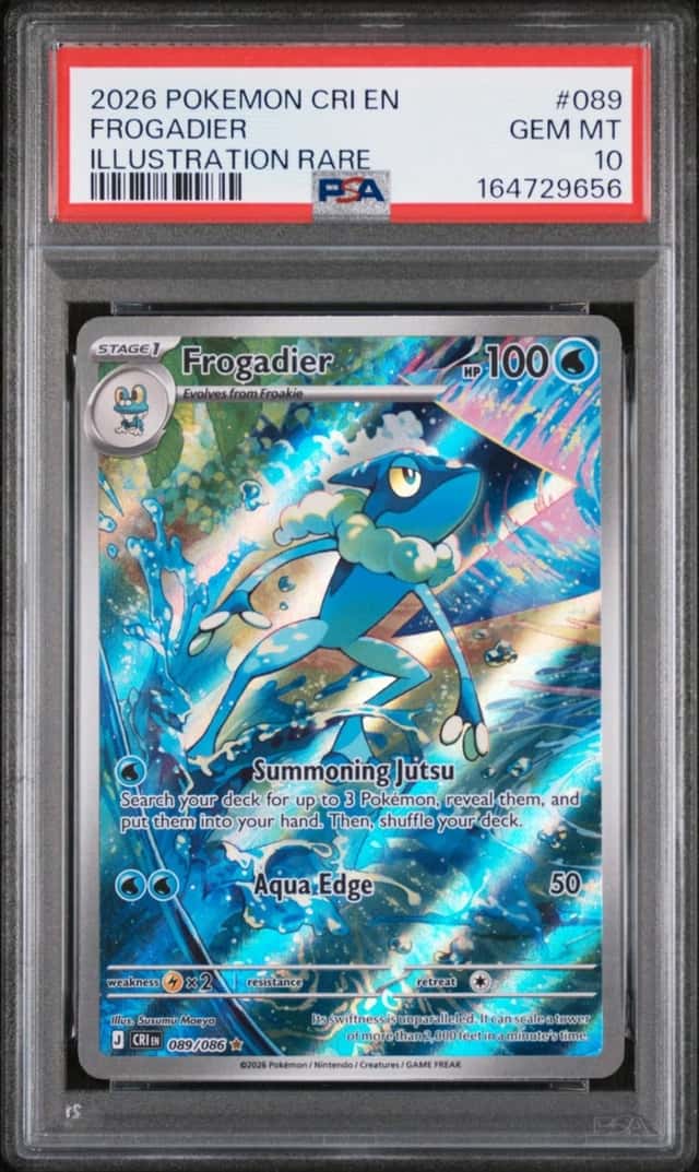 2026 POKEMON CRI EN-CHAOS RISING ILLUSTRATION RARE #089 FROGADIER PSA 10