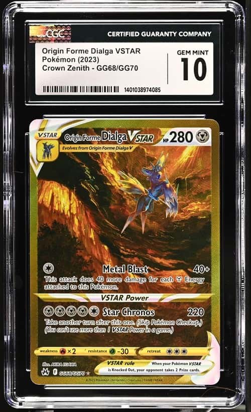 2023 POKEMON ENGLISH CROWN ZENITH ORIGIN FORME DIALGA VSTAR CGC 10 GEM MINT