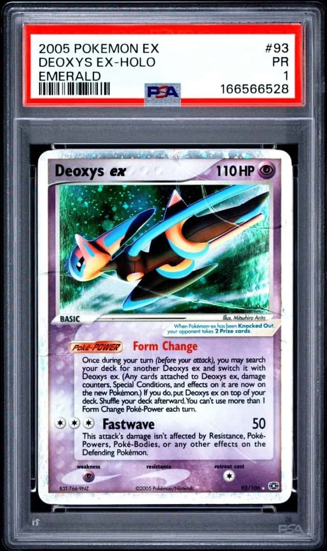 Pokemon Deoxys Ex Holo Emerald #93 PSA 1 Poor