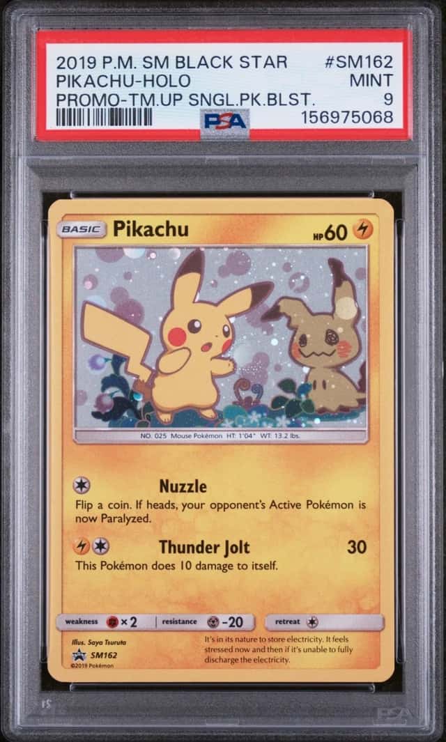 2019 POKEMON SM BLACK STAR PROMO TEAM UP SINGLE PACK BLISTERS PIKACHU-HOLO PSA 9