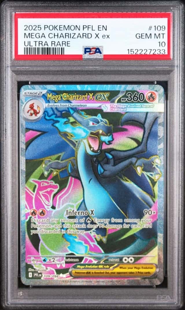 Pokemon Mega Charizard X Ex Phantasmal Flames Ultra Rare #109 PSA 10 Gem Mint