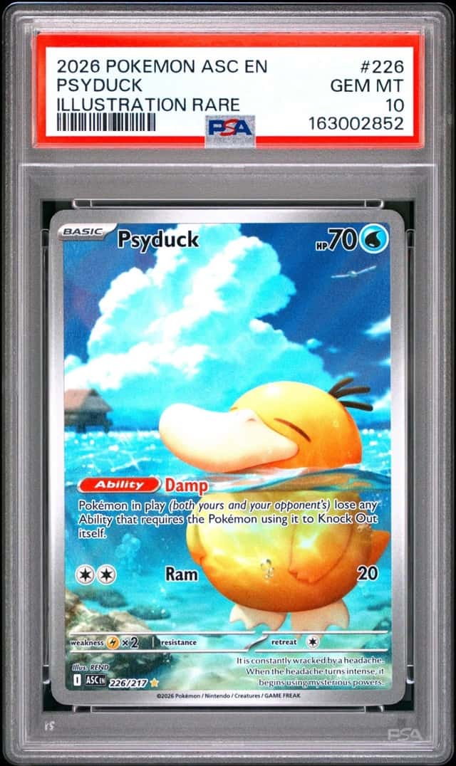 2026 POKEMON ASC EN-ASCENDED HEROES ILLUSTRATION RARE #226 PSYDUCK PSA 10