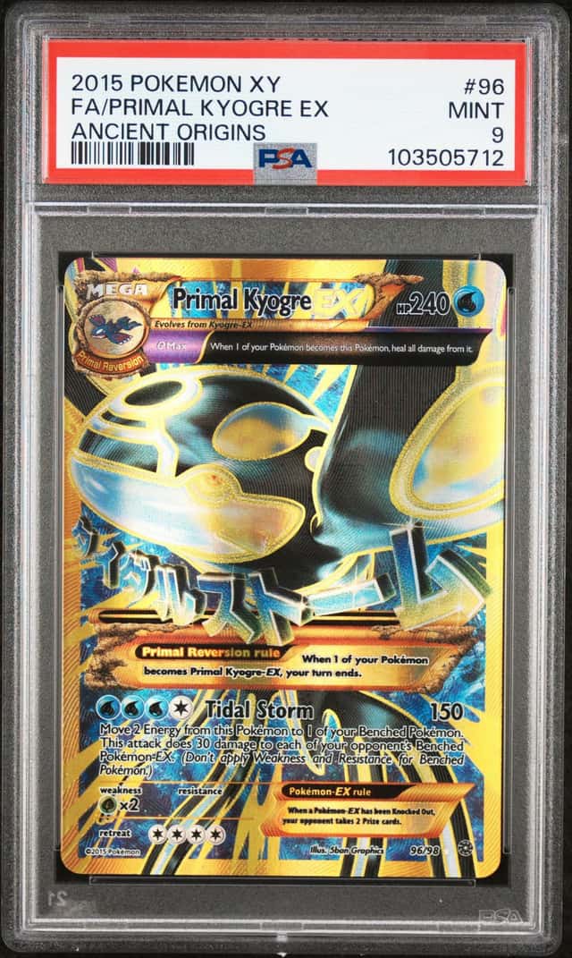 2015 Pokemon XY Ancient Origins Primal Kyogre #96/98 PSA 9