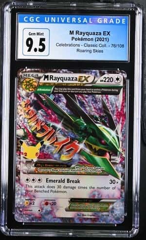 Pokémon M Rayquaza EX 2021 Celeb Class Col  #76/108 Roaring Skies Holo CGC 9.5