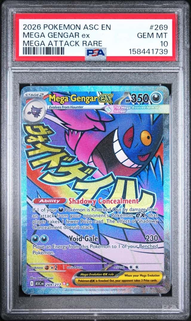 2026 POKEMON ASC EN-ASCENDED HEROES MEGA ATTACK RARE #269 MEGA GENGAR EX PSA 10