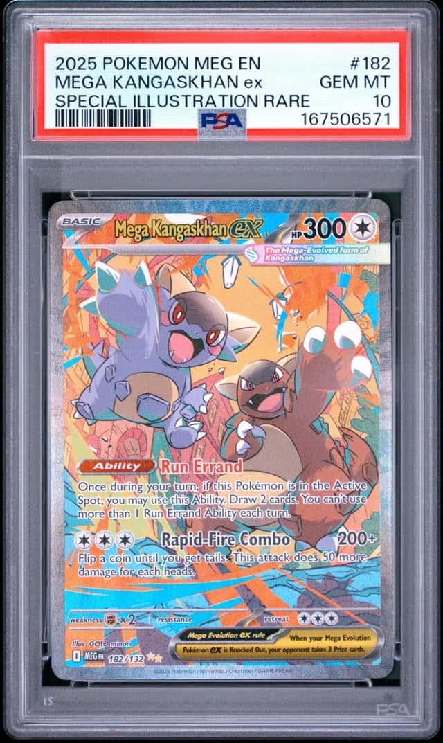 2025 POKEMON MEGA EVOLUTION SPECIAL ILLUSTRATION RARE MEGA KANGASKHAN EX PSA 10