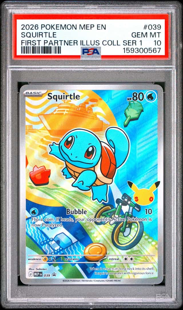 2026 POKEMON MEP EN-ME BLACK STAR PROMO #039 SQUIRTLE PSA 10