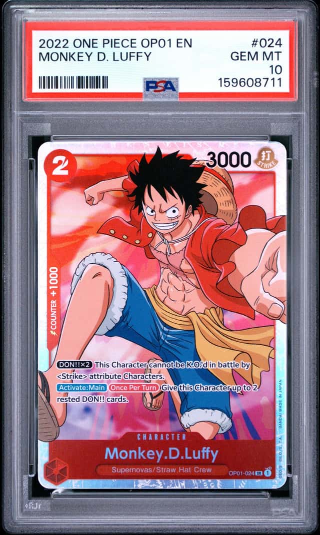 One Piece Monkey D Luffy OP01-024 PSA 10 Gem Mint