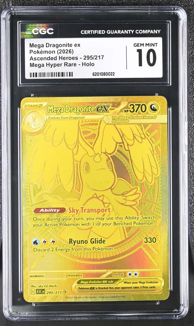 2026 Pokemon Mega Evolution Ascended Heroes MHR Mega Dragonite Ex #295 CGC 10 GEM MINT