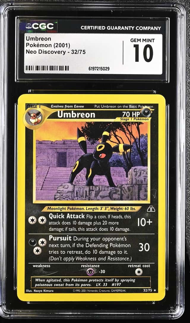 2001 Pokemon Neo Discovery Umbreon #32 CGC 10 GEM MINT