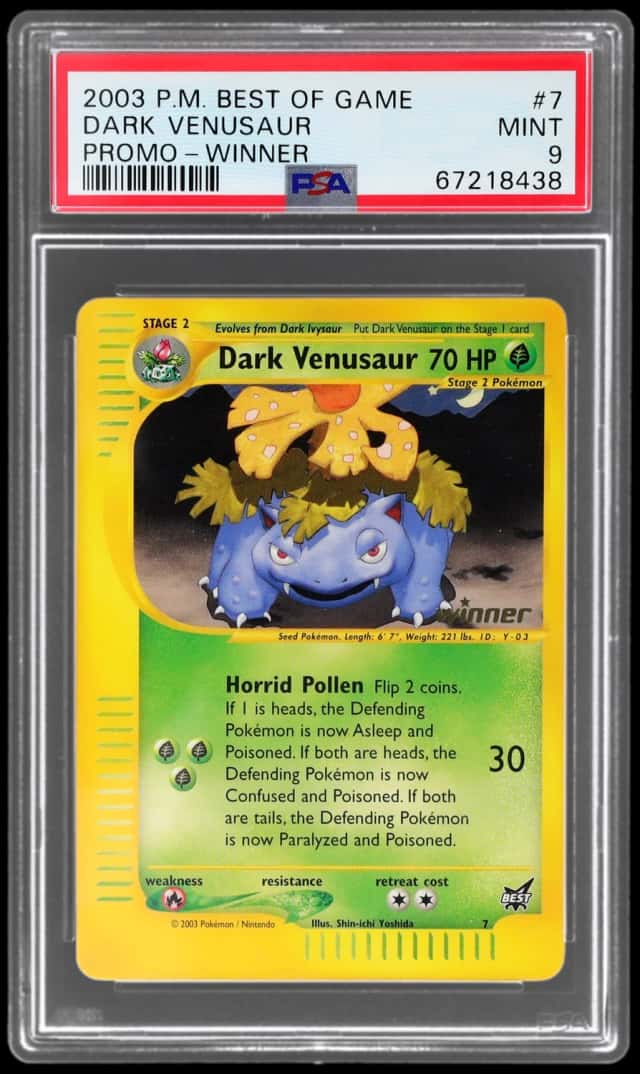 2003 Pokemon Best of Game Promo Winner Dark Venusaur #7