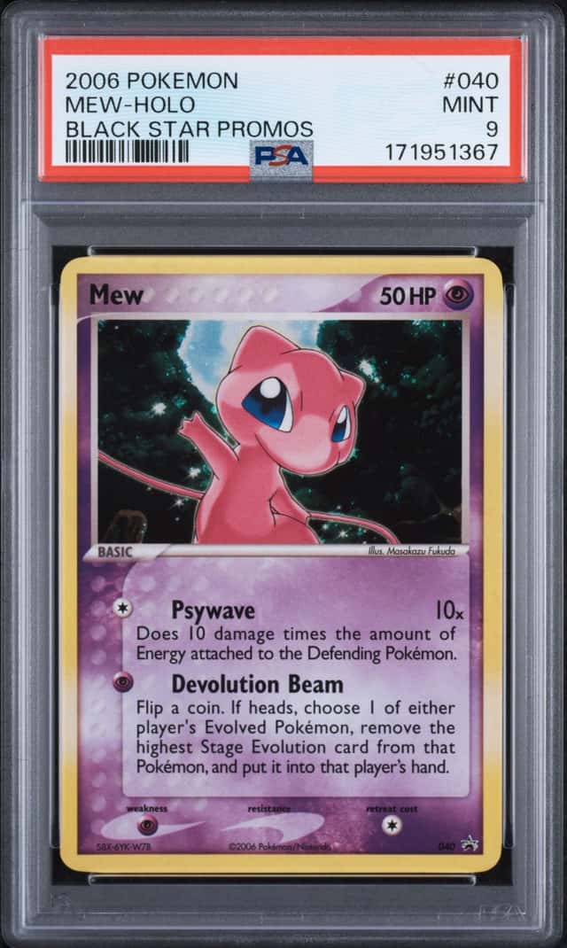2006 Pokemon Black Star Promo Value Box Cosmos Holo Mew #40