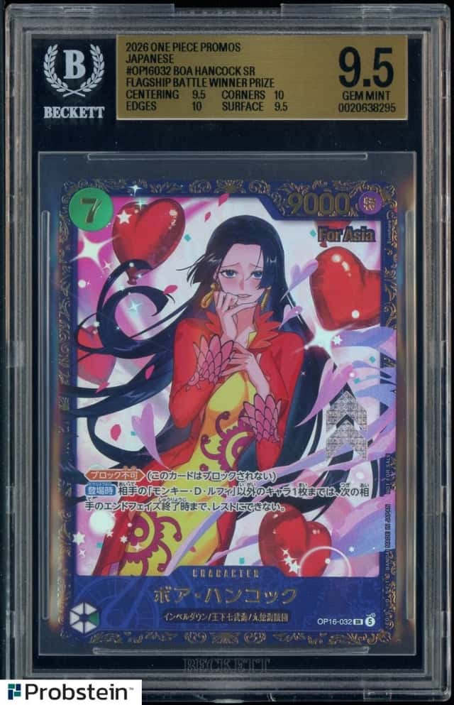 2026 One Piece Promos JPN OP16032 Boa Hancock Flagship Battle Winner BGS 9.5
