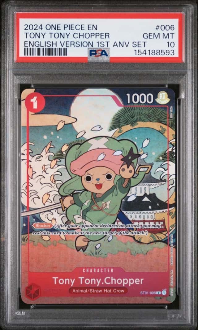 2024 ONE PIECE ENGLISH VERSION 1ST ANNIVERSARY SET #006 TONY TONY CHOPPER PSA 10