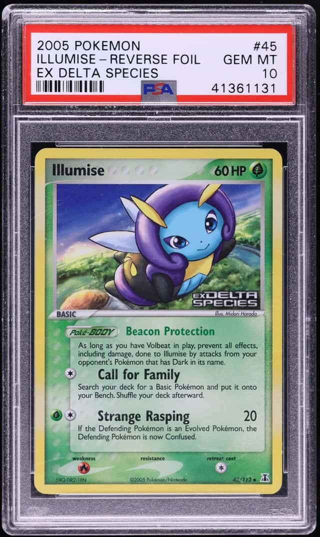 2005 Pokemon EX Delta Species Reverse Holo Illumise #45 PSA 10 GEM MINT