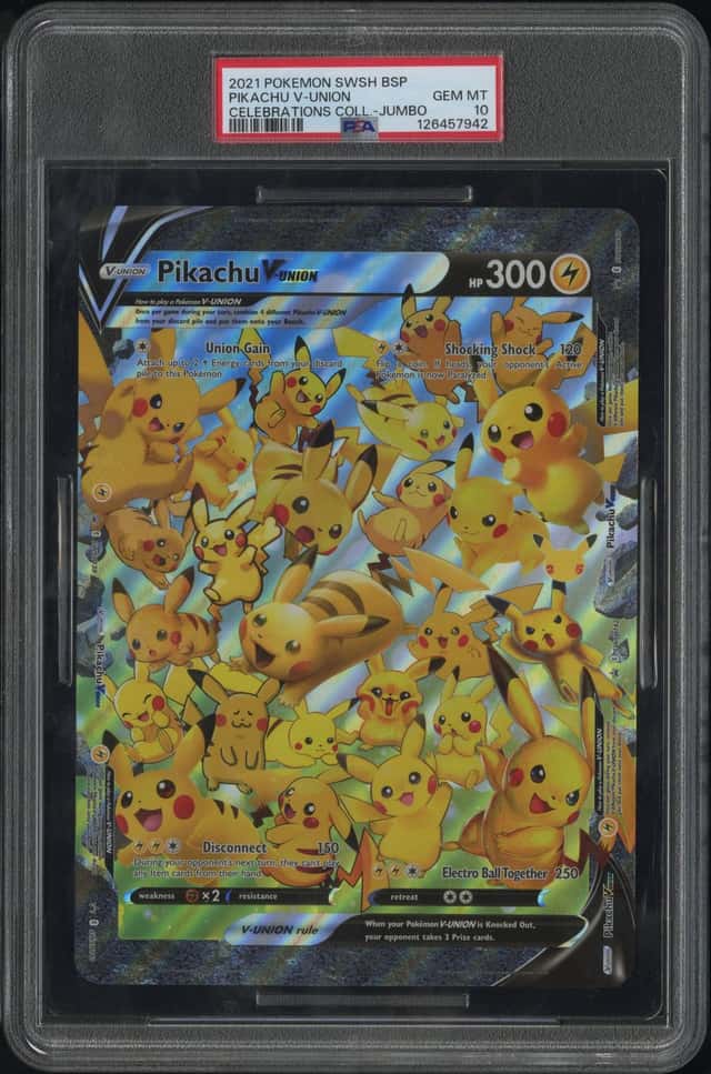 PTCG 宝可梦 PSA 10分 皮卡丘 V-UNION 2021 SWSH141 庆典系列收藏 巨型卡 英文