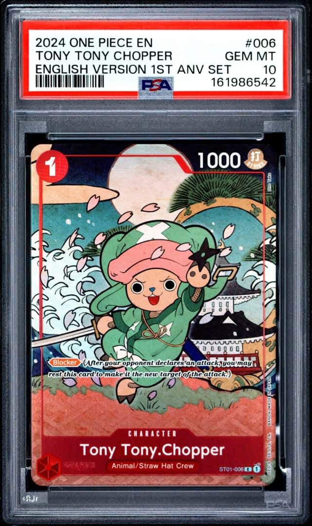 2024 ONE PIECE ENGLISH VERSION 1ST ANNIVERSARY SET #006 TONY TONY CHOPPER PSA 10