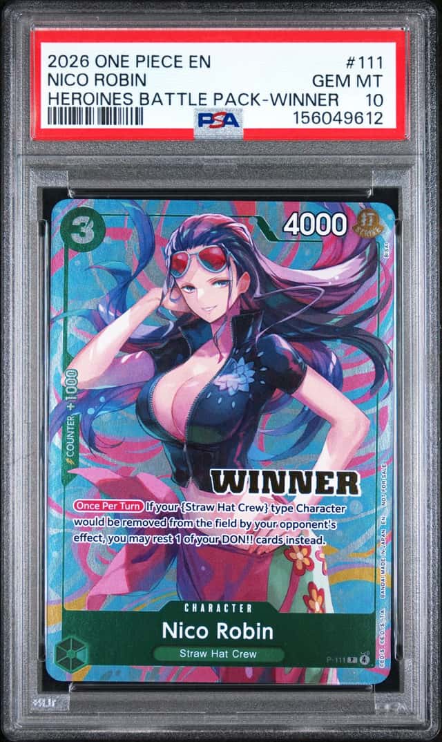 2026 ONE PIECE HEROINES BATTLE PACK WINNER #111 NICO ROBIN PSA 10
