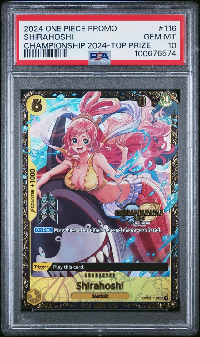 2024 One Piece EN Championship Top Prize #116 Shirahoshi PSA 10 GEM MINT