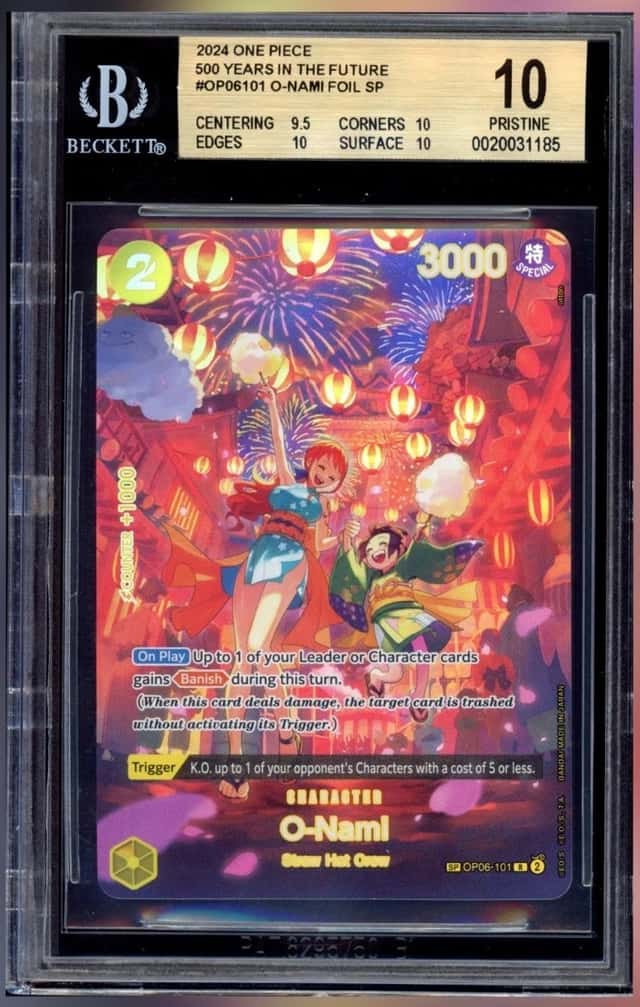 2024 One Piece 500 Years In The Future EN OP06-101 O Nami SP BGS PRISTINE 10