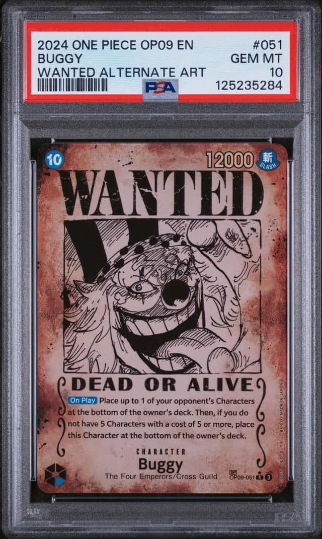 2024 One Piece Emperors In New World Wanted Alternate Art Buggy #OP09051