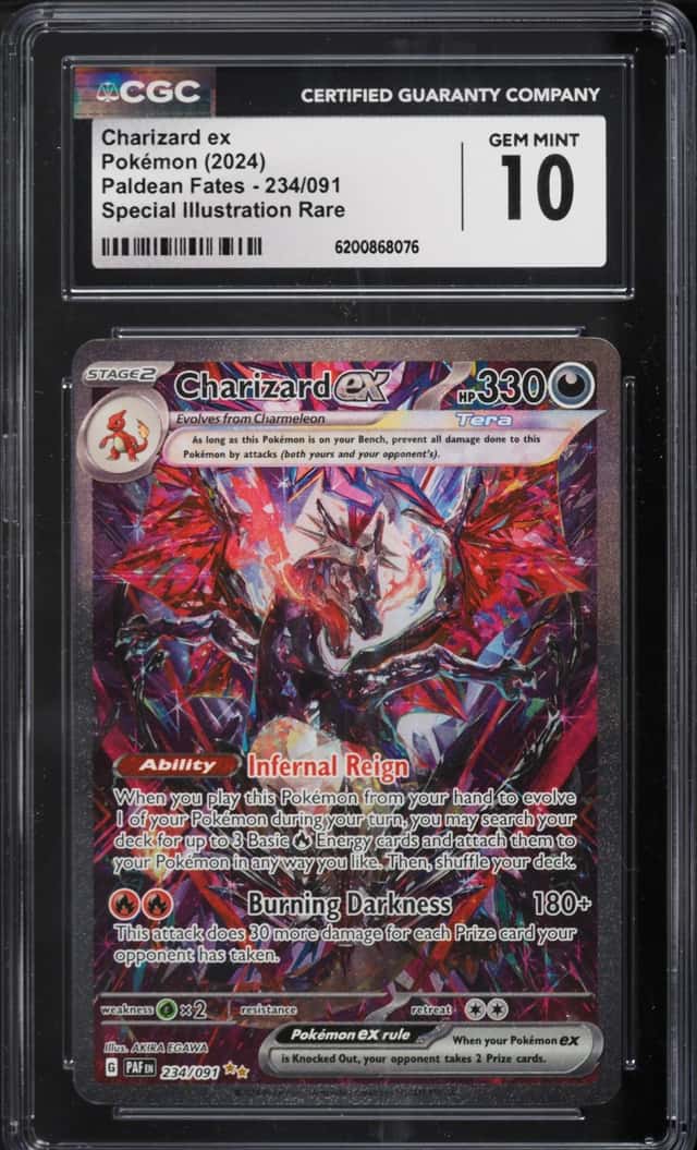 2024 Pokemon Scarlet & Violet Paldean Fates SIR Charizard EX #234 CGC 10 GEM MINT