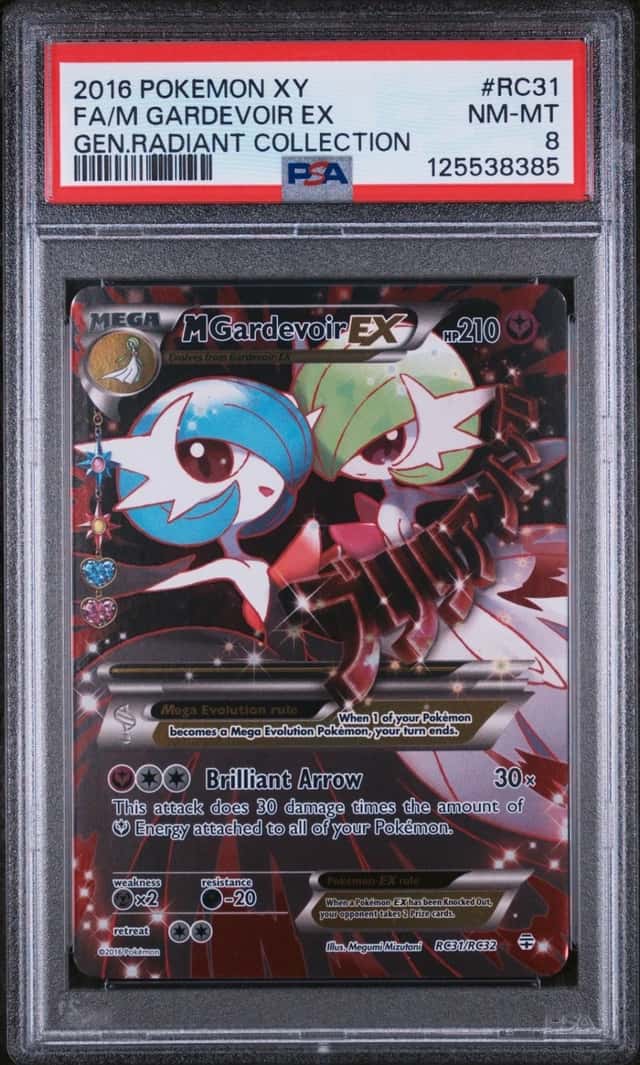 2016 POKEMON XY GENERATIONS RADIANT COLLECTION FULL ART/M GARDEVOIR EX PSA 8