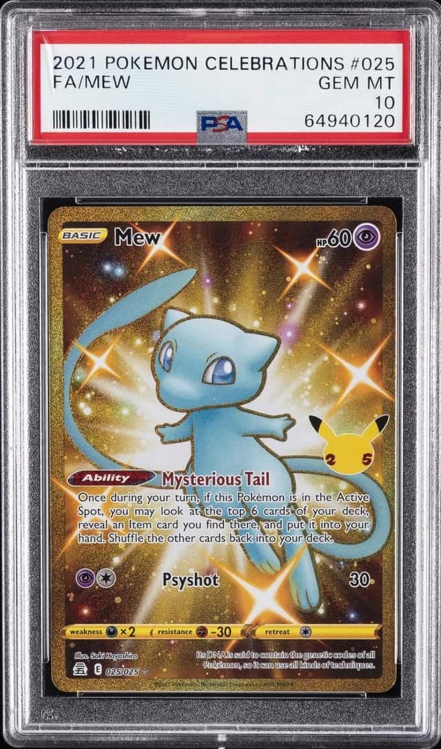 2021 POKEMON CELEBRATIONS #025 FULL ART/MEW PSA 10