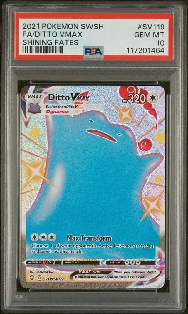1464 Ditto VMAX 2021 Pokemon Sword Shield Shining Fates SV119 Shiny Vault PSA 10