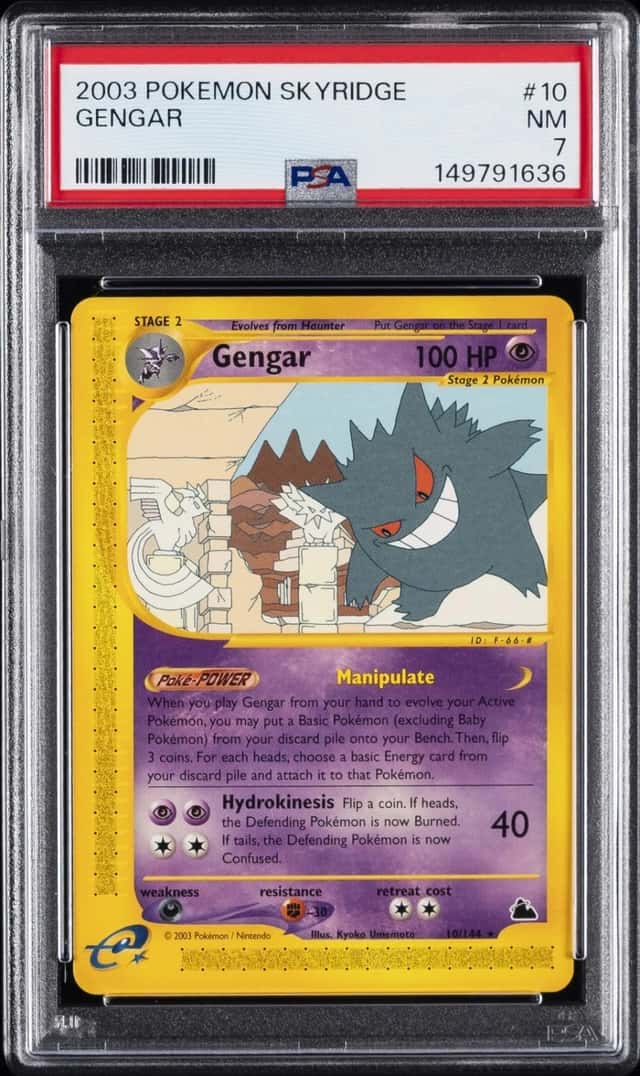 2003 POKEMON SKYRIDGE #10 GENGAR PSA 7