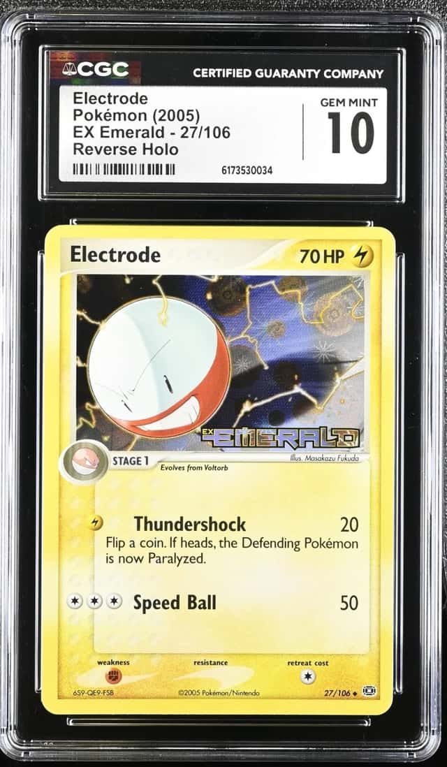 Pokemon Electrode EX Emerald 27/106 Reverse Holo CGC 10 Gem Mint