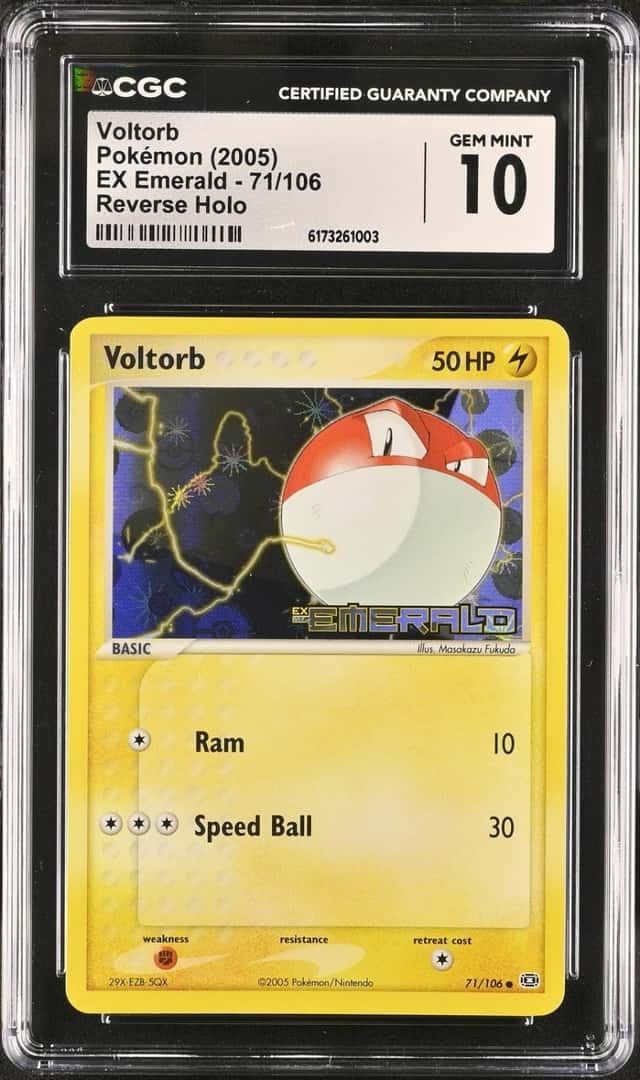 Pokemon Voltorb EX Emerald 71/106 Reverse Holo CGC 10 Gem Mint