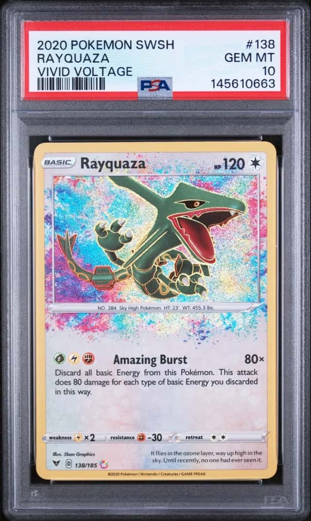 Pokemon Rayquaza Vivid Voltage Amazing Rare 138/185 PSA 10 Gem Mint