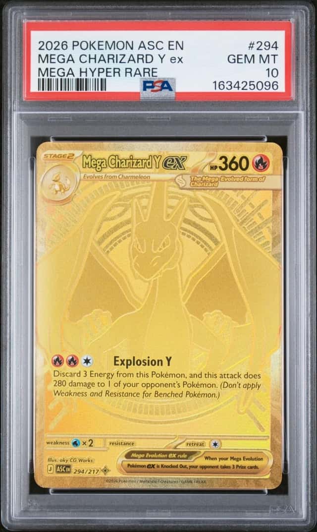 Pokemon Mega Charizard Y ex Ascended Heroes 294 Mega Hyper Rare PSA 10 Gem Mint