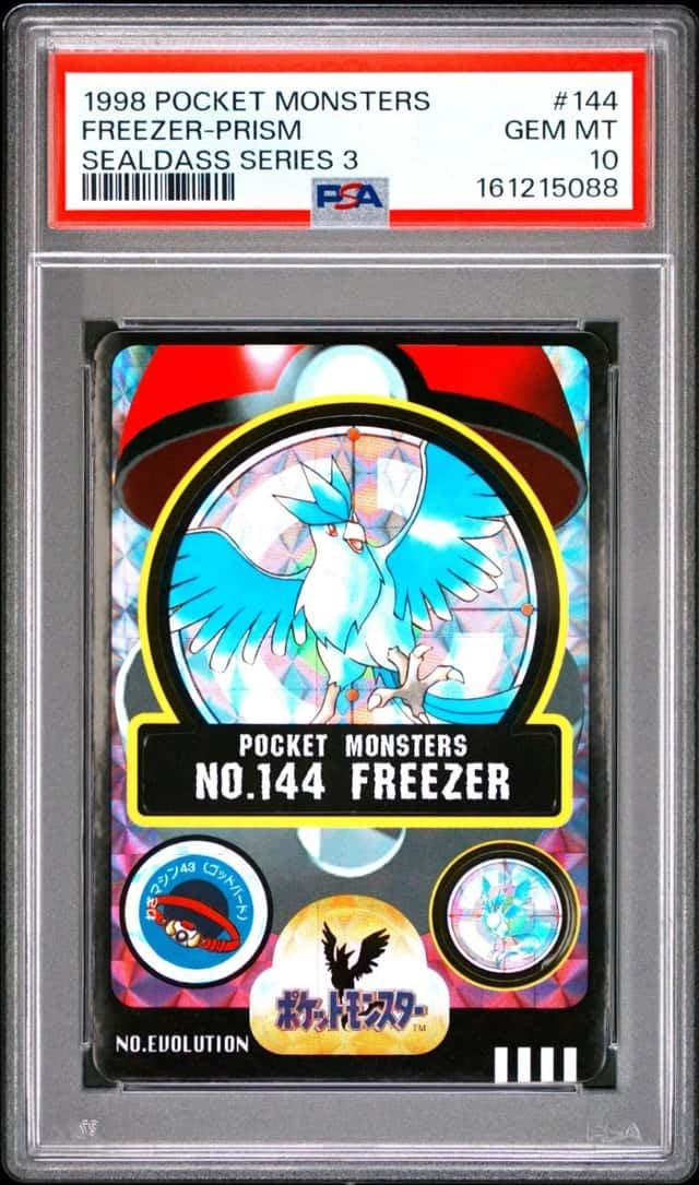 PSA 10 2026 CERT ARTICUNO FREEZER-PRISM 1998 POCKET MONSTERS SEALDASS #144