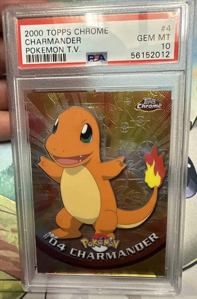 Topps 2000 Topps Chrome Pokemon T.V. Charmander #4 Holo PSA 10 English Card