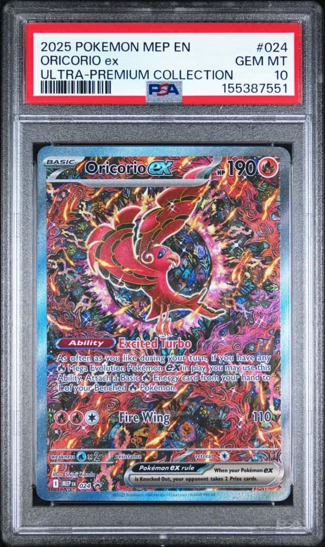 2025 POKEMON MEP EN-ME BLACK STAR PROMO #024 ORICORIO EX PSA 10