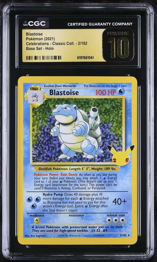 2021 Pokemon SWSH Celebrations Blastoise Classic #2/102 CGC 10 Pristine