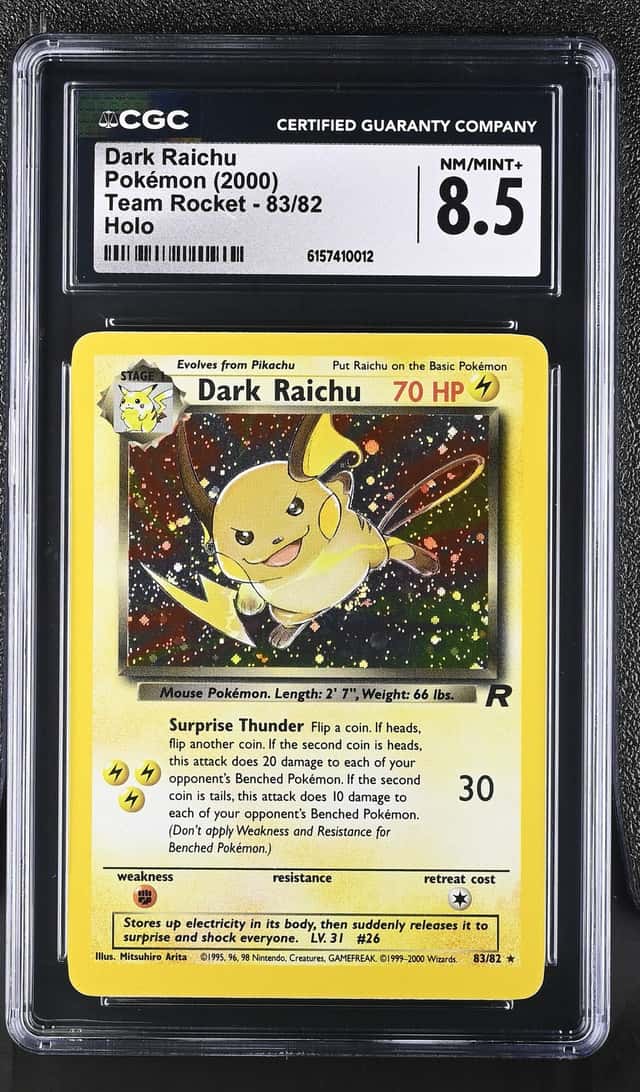 Dark Raichu 83/82 Holo Team Rocket 2000 Pokemon CGC 8.5 Nm/mint+